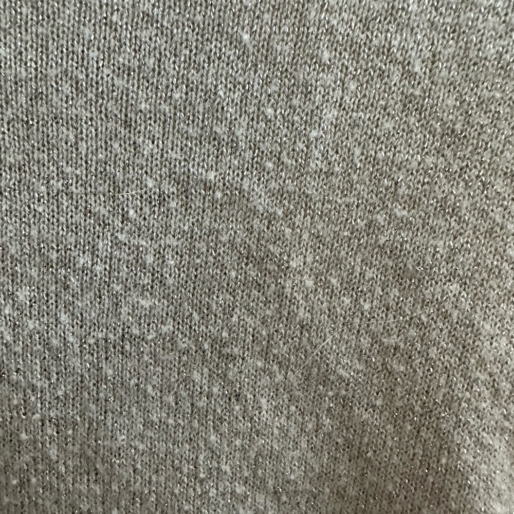 Metallic off white drapey sweater